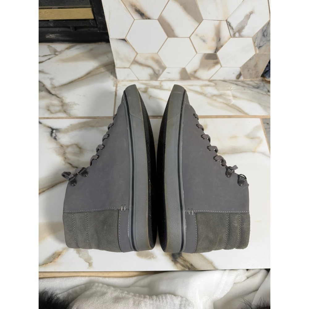 UGG Hoyt Waterproof High Top Sneaker Mens 9.5 Grey Leather Suede 1012615 - Picture 8 of 10